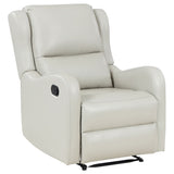 Kelsey Upholstered English Arm Recliner Chair Ivory