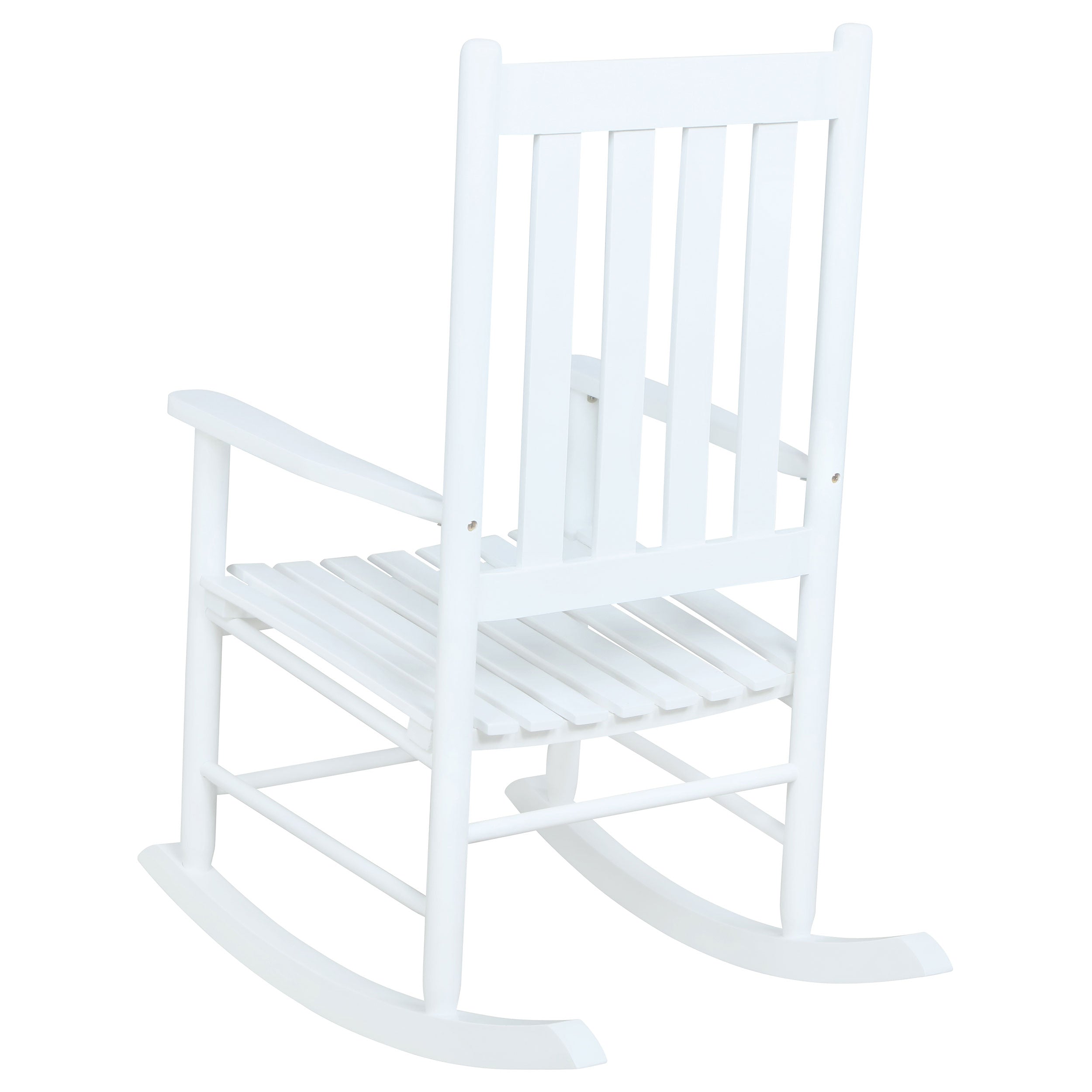 Annie Slat Back Wooden Rocking Chair White