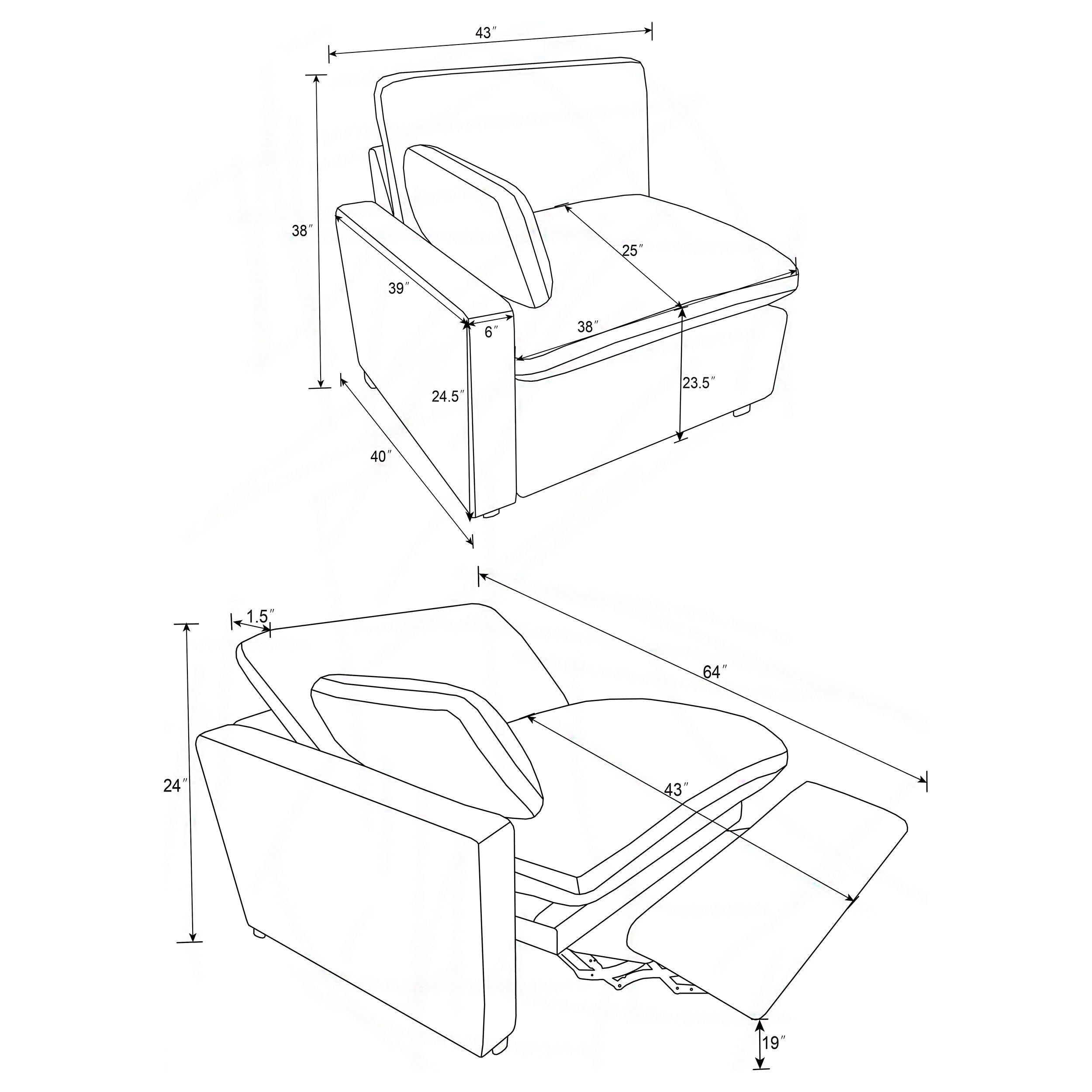 Collins 2-piece Upholstered Power Reclining Loveseat Grey