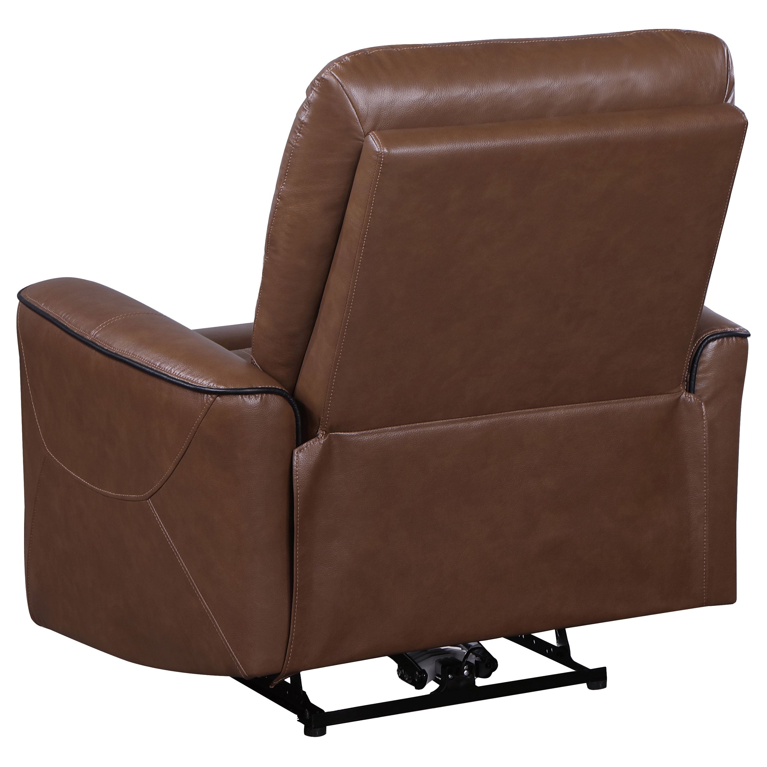 Greenfield 2-piece Upholstered Power Reclining Sofa Set Saddle Brown