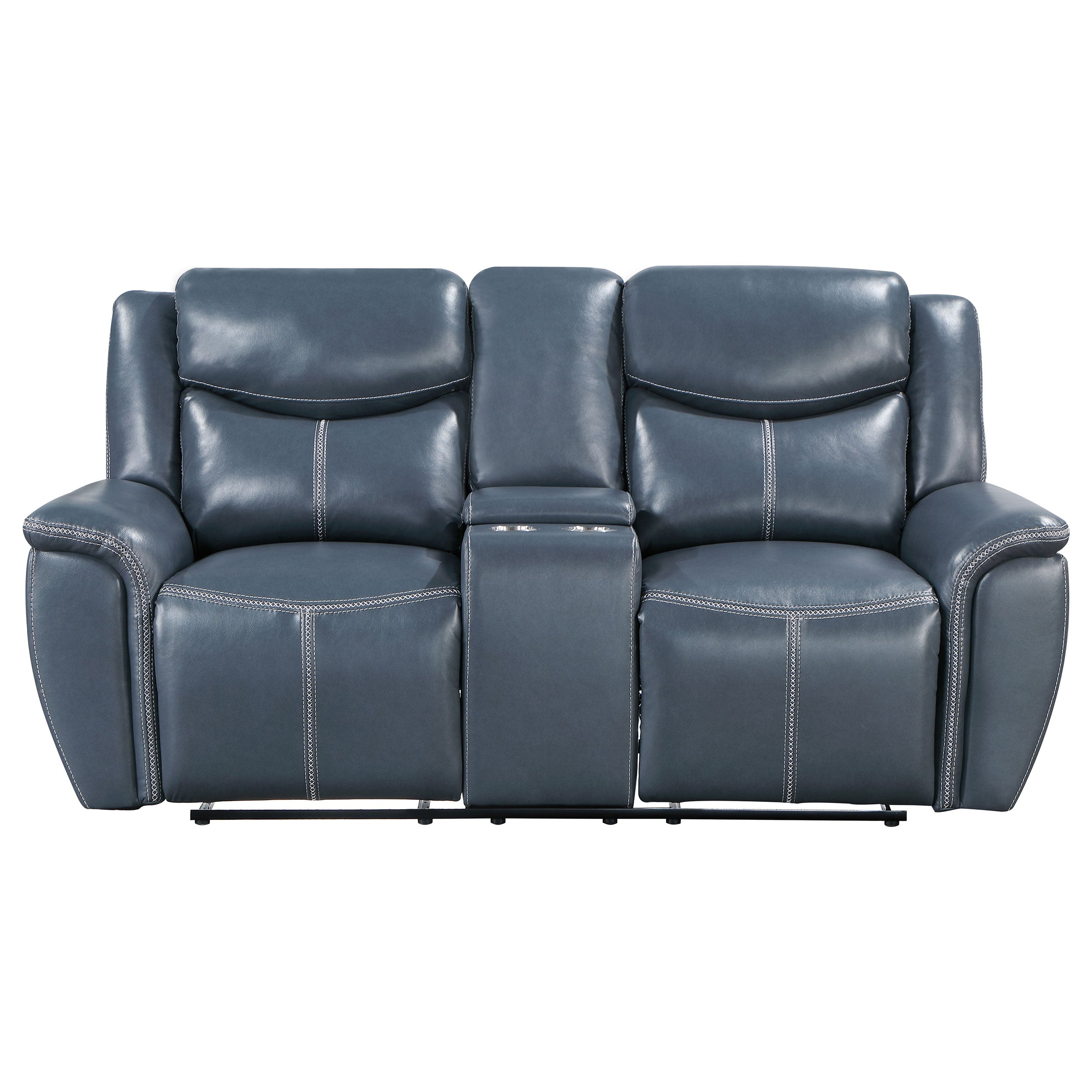 Sloane 2-piece Upholstered Motion Reclining Sofa Set Blue