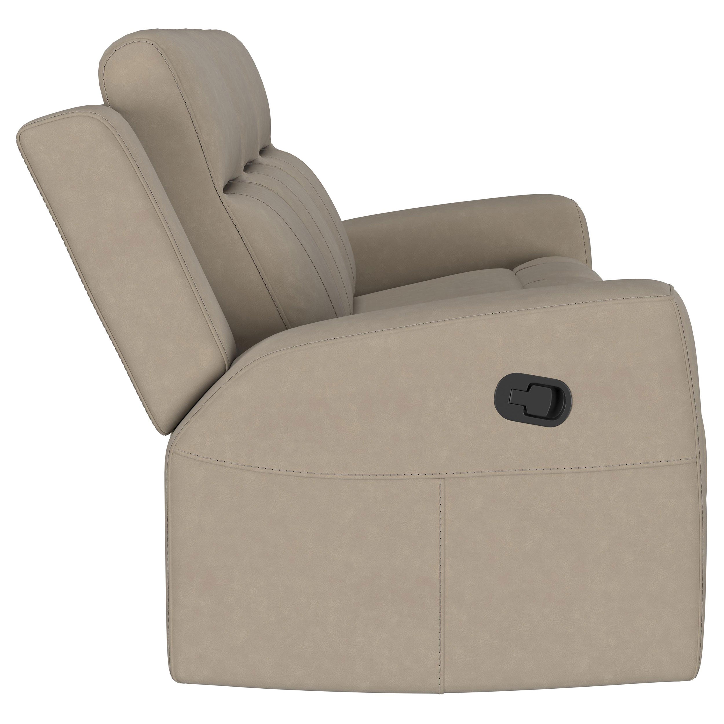 Brentwood  Upholstered Reclining Sofa Set Taupe