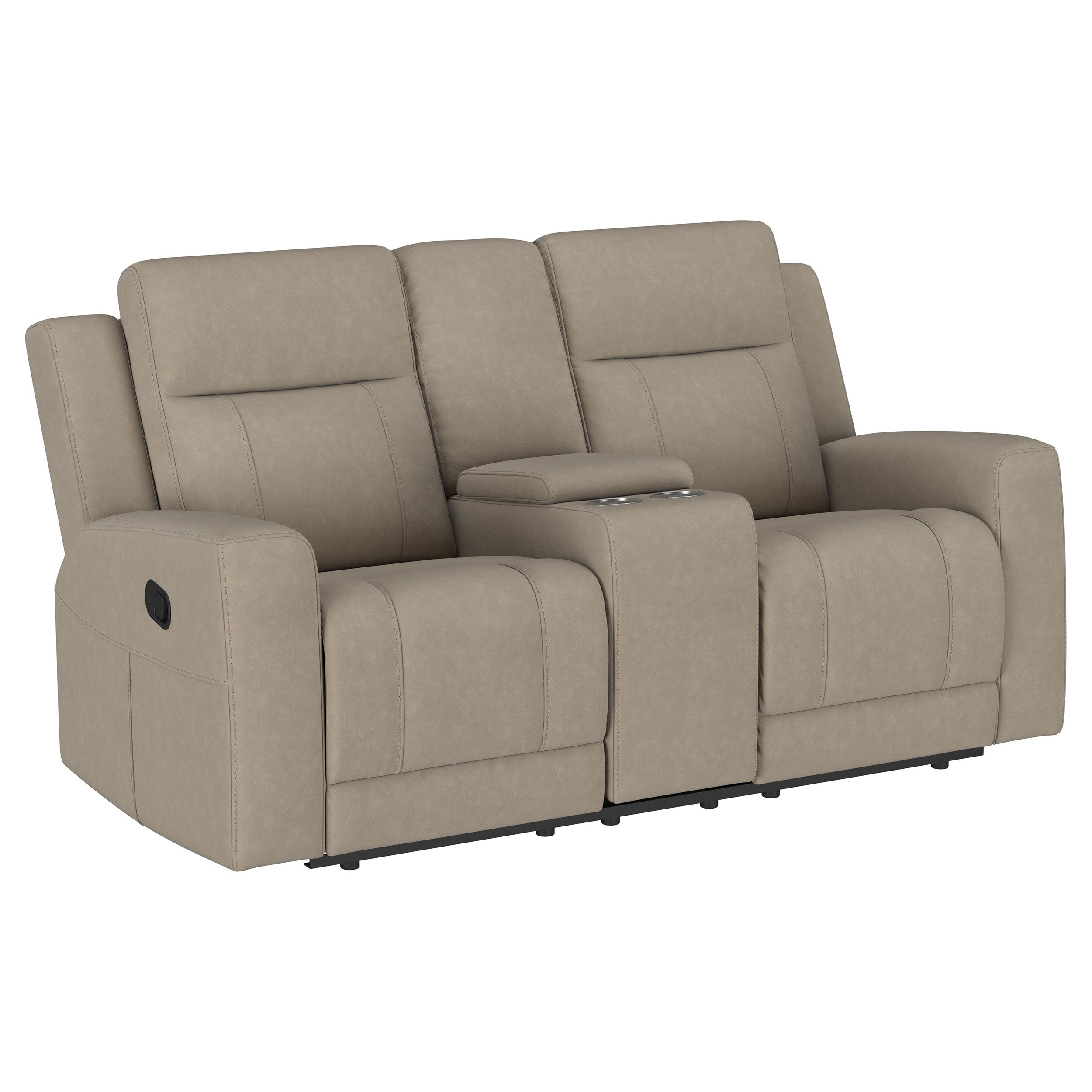 Brentwood  Upholstered Reclining Sofa Set Taupe