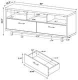 Casey 2-drawer Rectangular TV Console Cappuccino