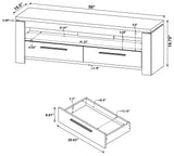 Elkton 2-drawer TV Console Weathered Grey