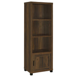 Sachin 3-shelf Media Tower With Storage Cabinet Dark Pine