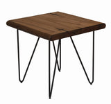 Square End Table Natural Honey