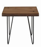 Square End Table Natural Honey