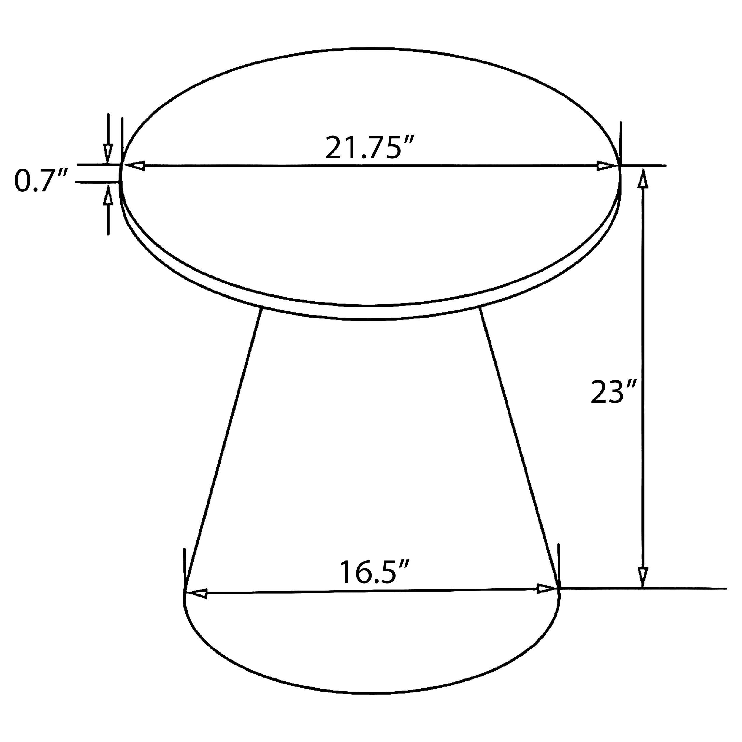 Avon Round Marble Top Stainless Steel Side End Table White