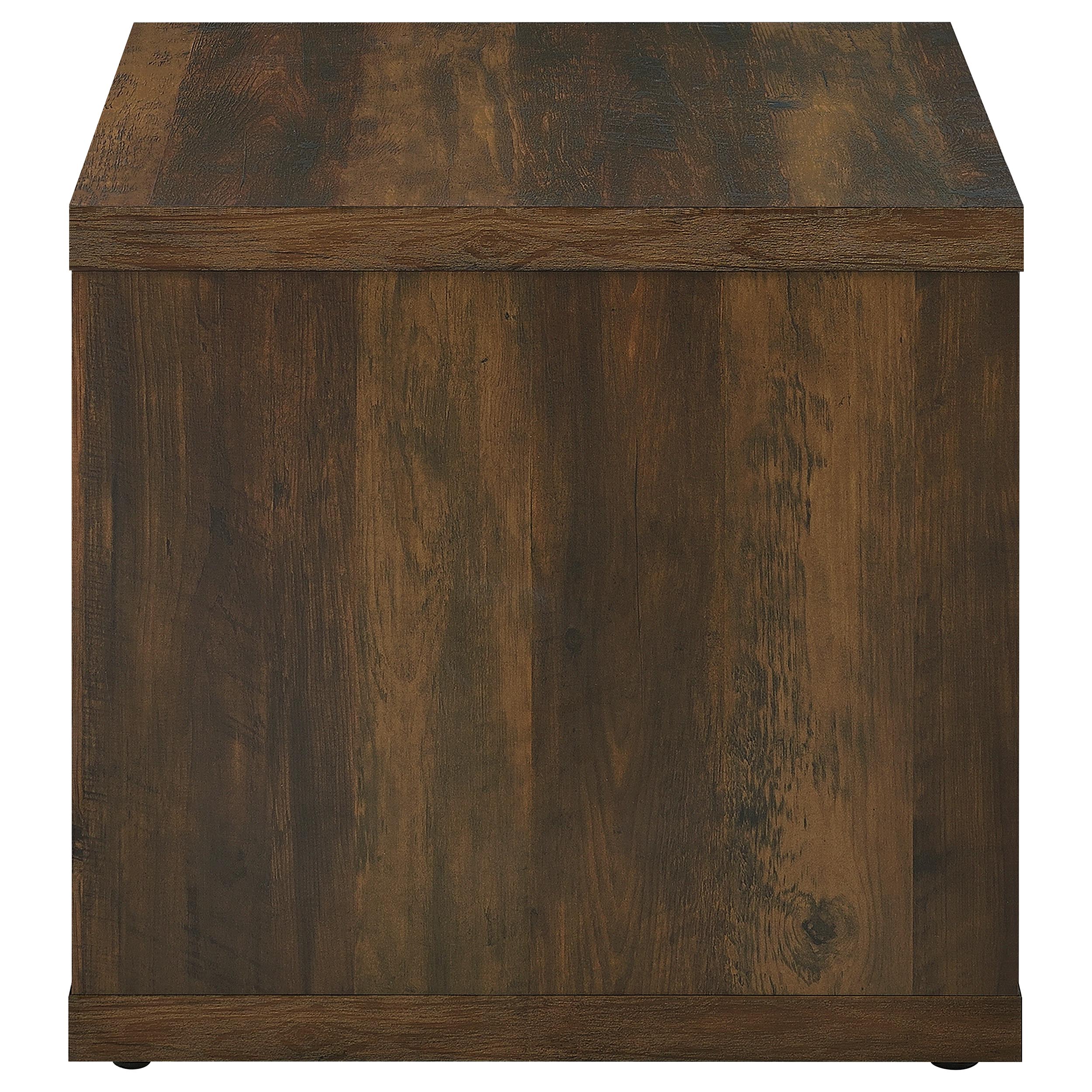 Frisco Square Engineered Wood Side End Table Dark Pine