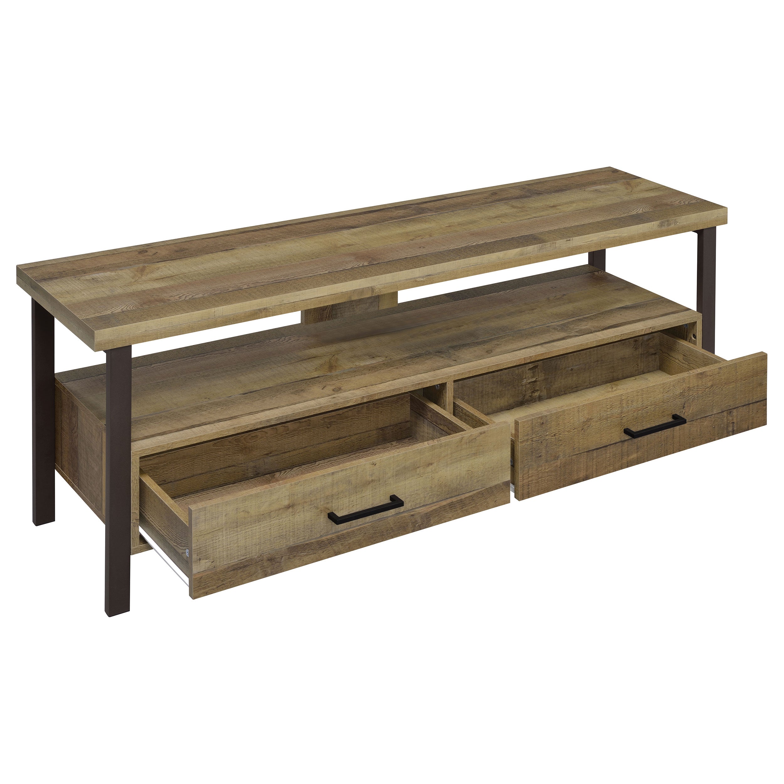 Ruston 59" 2-drawer TV Console Weathered Pine