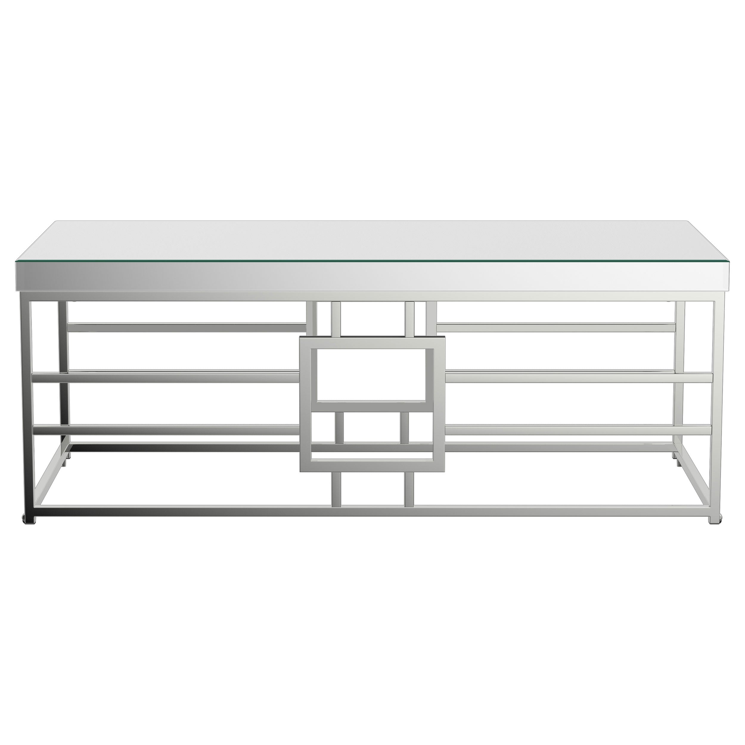 Dafina Geometric Frame Rectangular Coffee Table Chrome