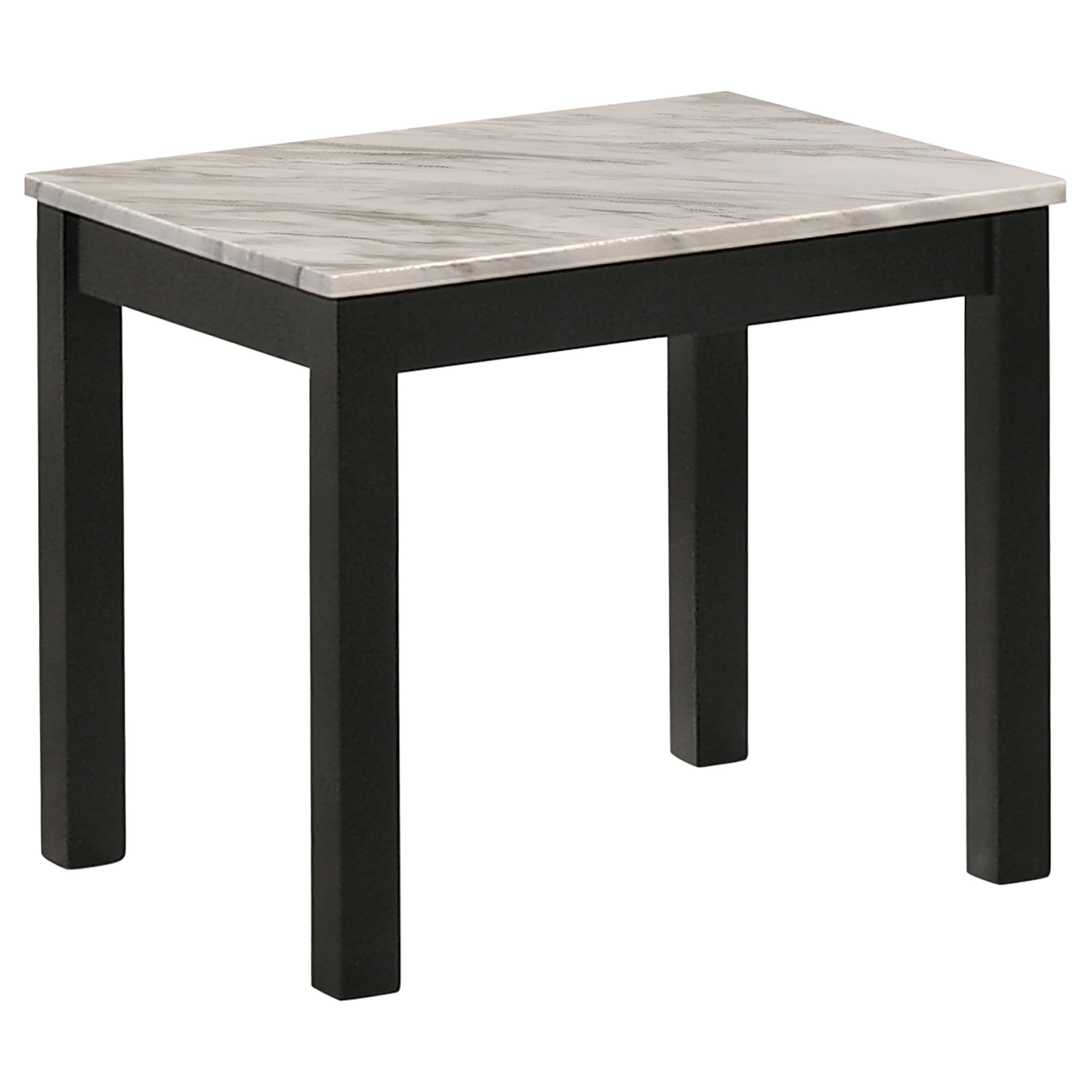 Bates Faux Marble 3-piece Occasional Table Set White and Black