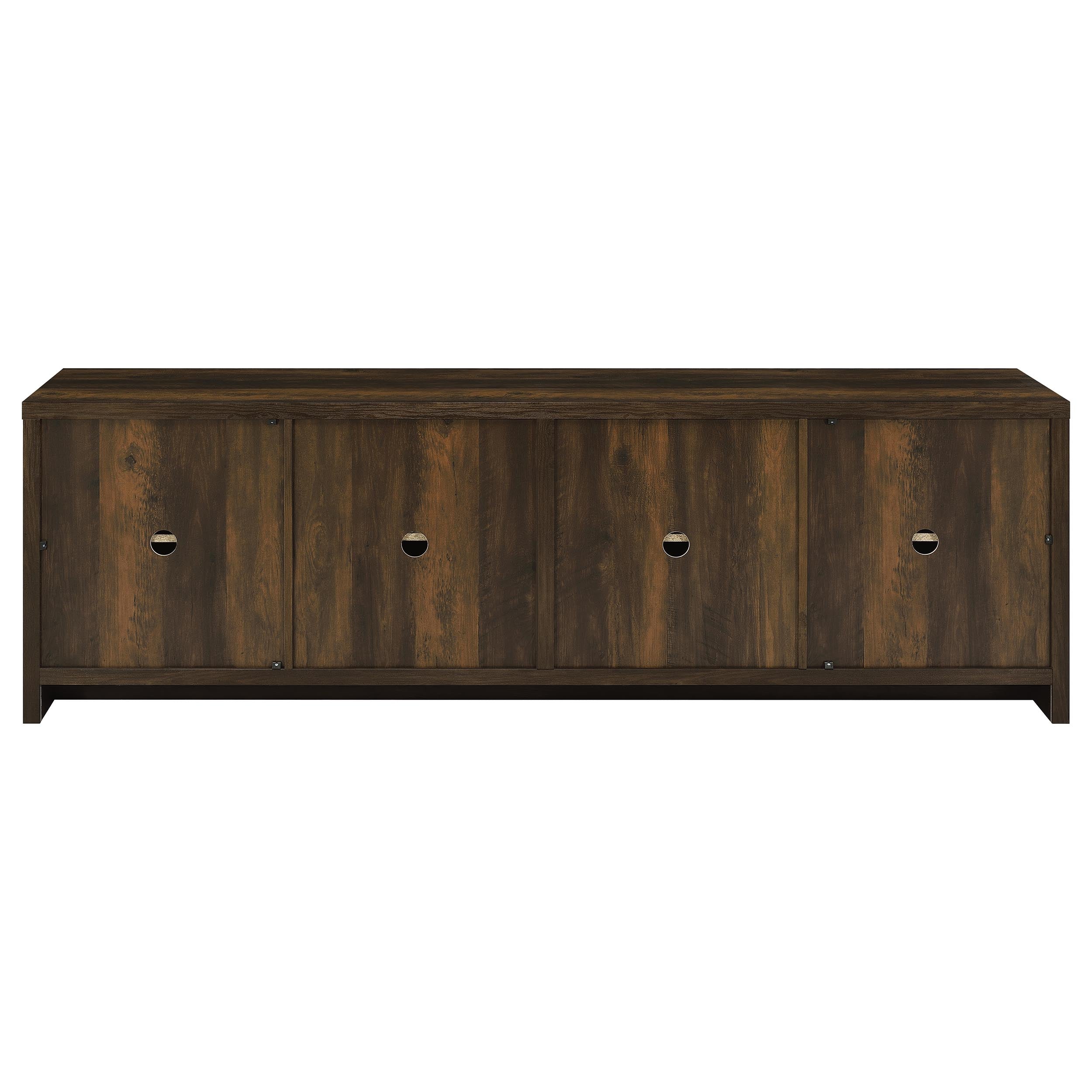 Laughlin 4-door Engineered Wood 78-inch TV Stand Dark Pine