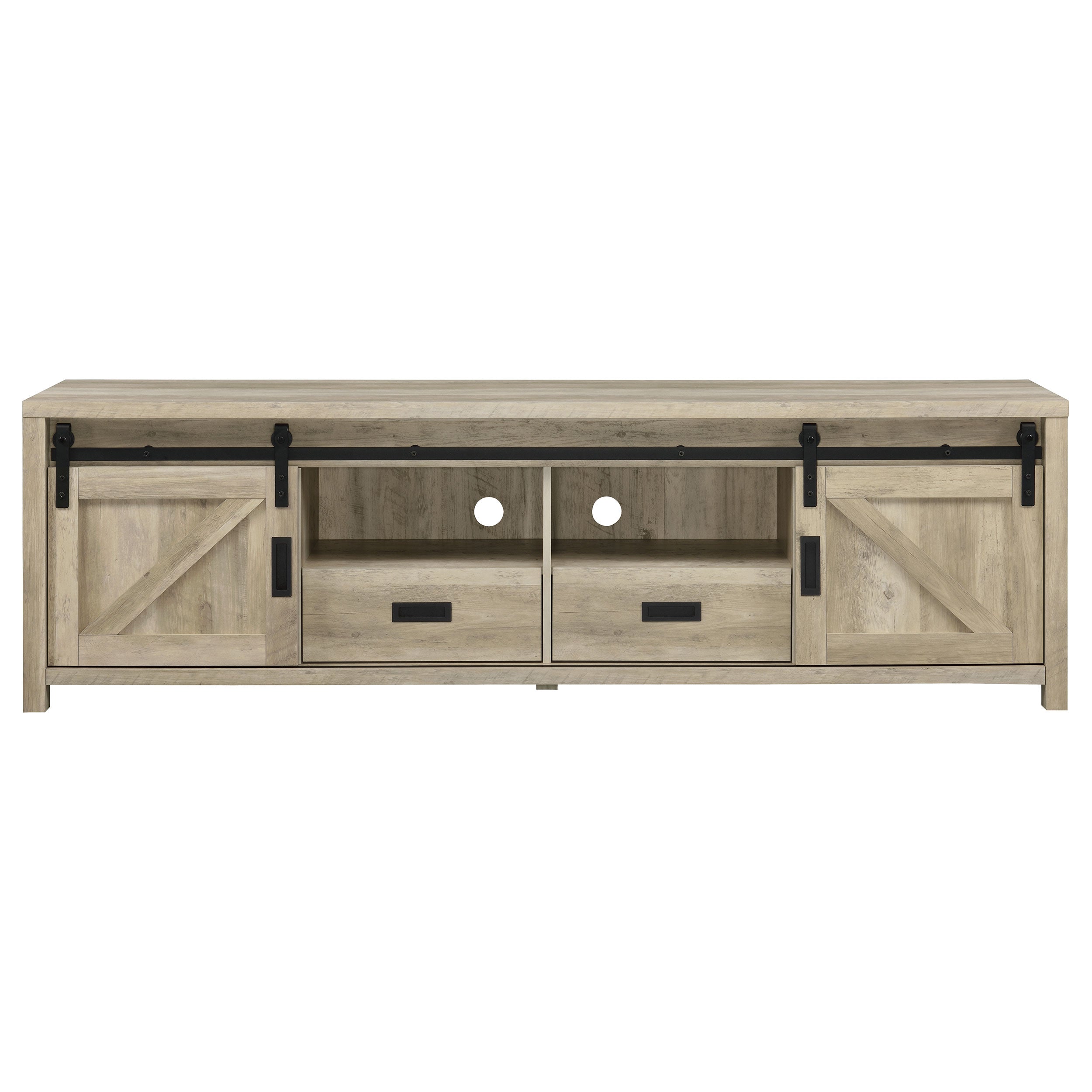 Madra Rectangular TV Console with 2 Sliding Doors