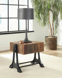 Apperson Rectangular Trestle End Table Recycled Wood