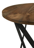 Zack Round End Table Smokey Grey and Black