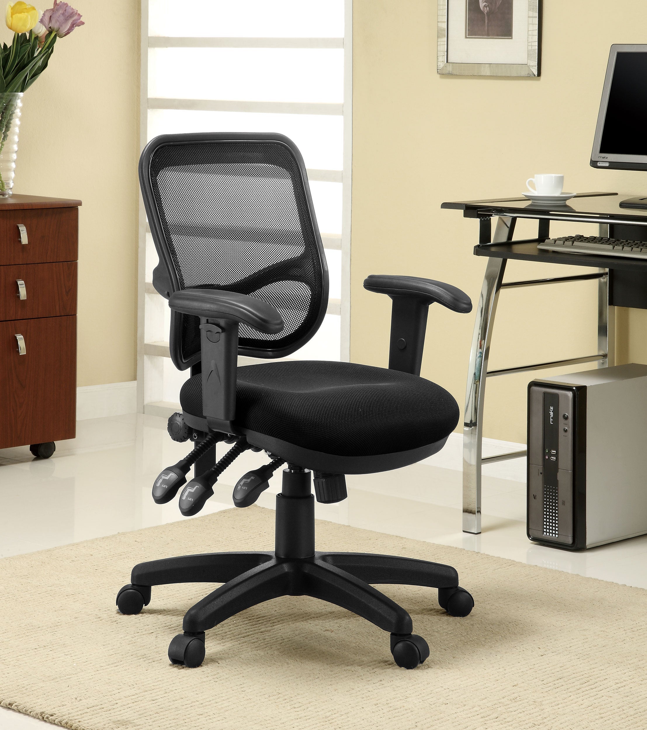 Rollo Adjustable Height Office Chair Black