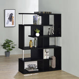 Hoover 5-tier Bookcase Black and Chrome