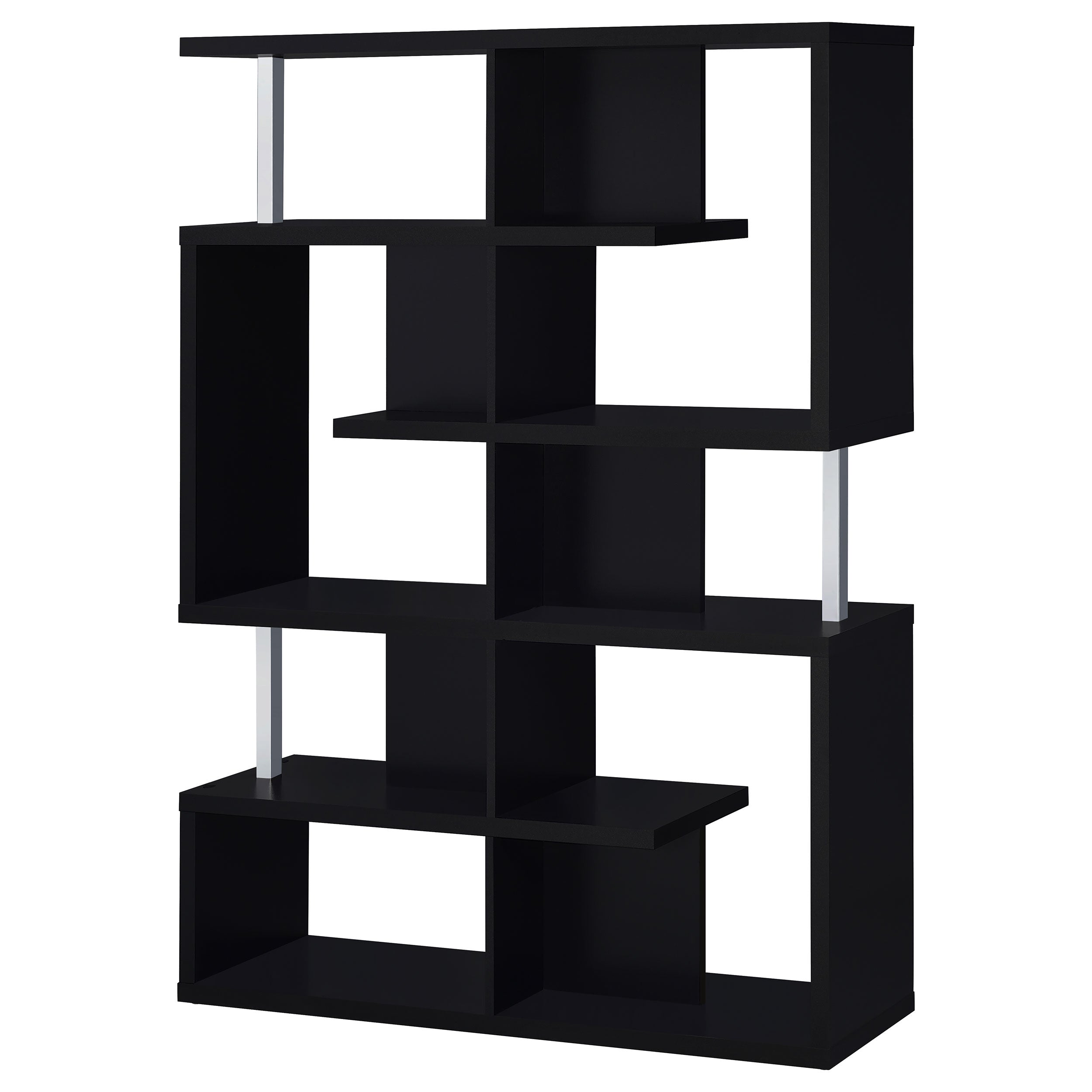 Hoover 5-tier Bookcase Black and Chrome