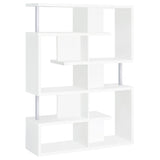 Hoover 5-tier Bookcase White and Chrome