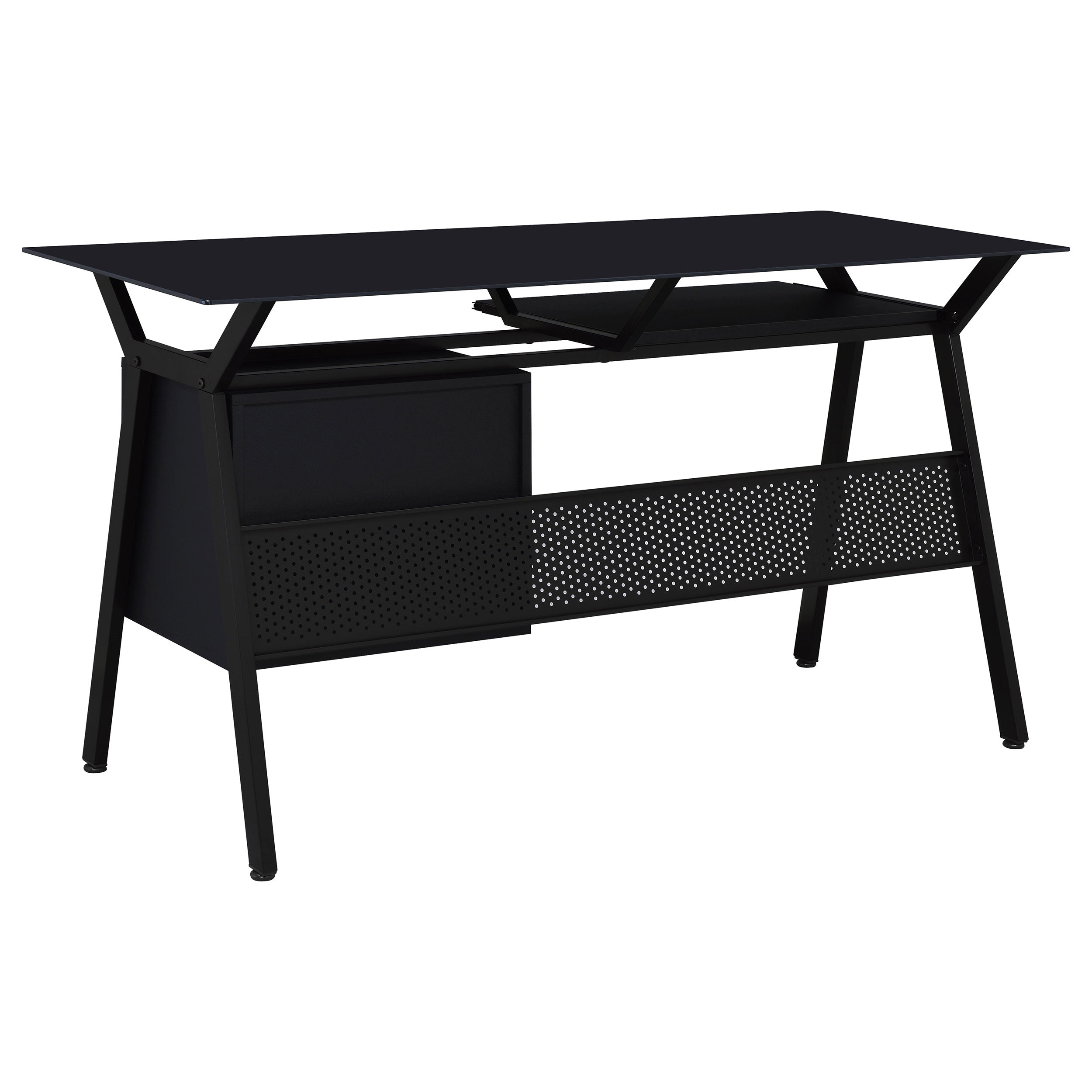 Weaving 2-drawer Computer Desk Black