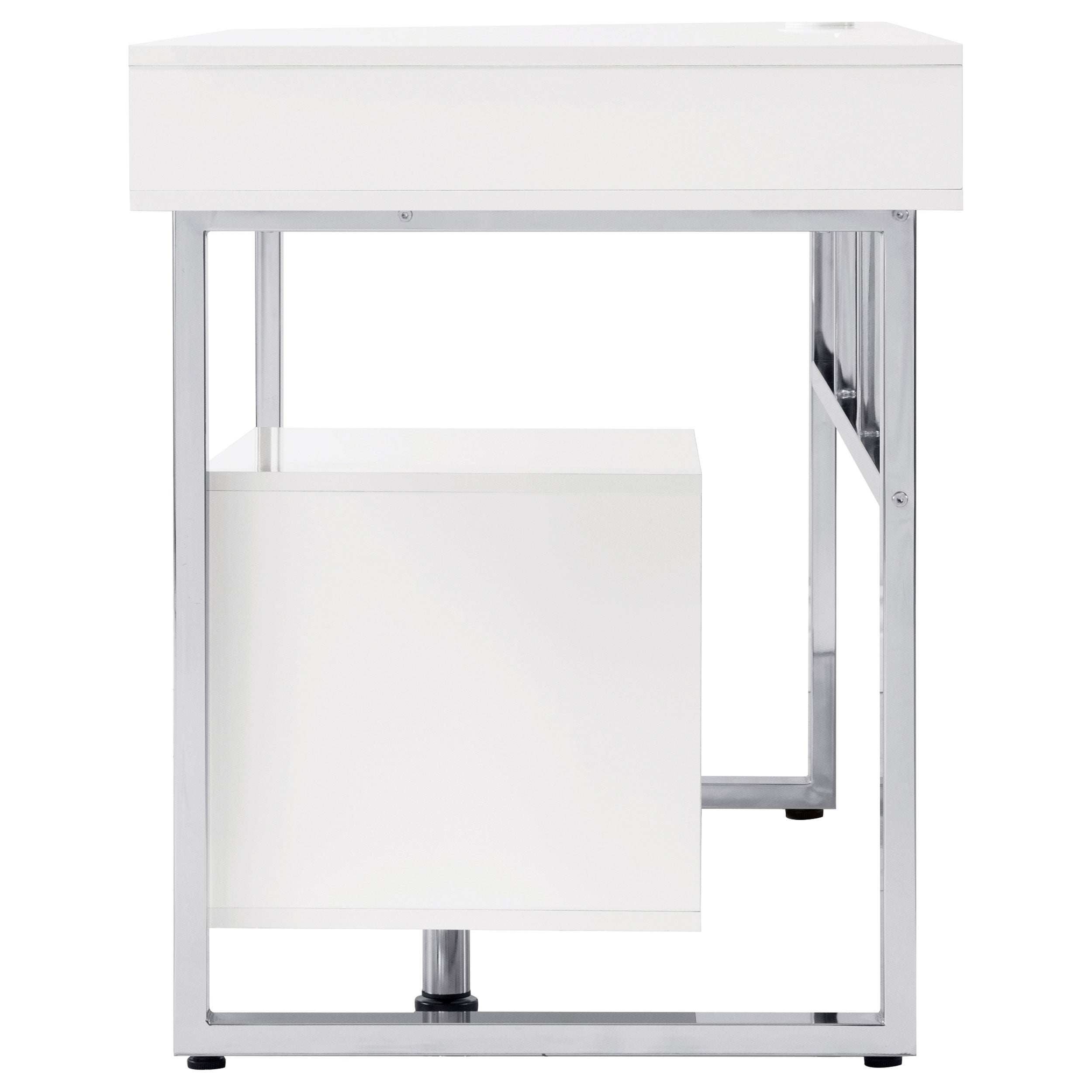 Whitman 4-drawer Writing Desk Glossy White