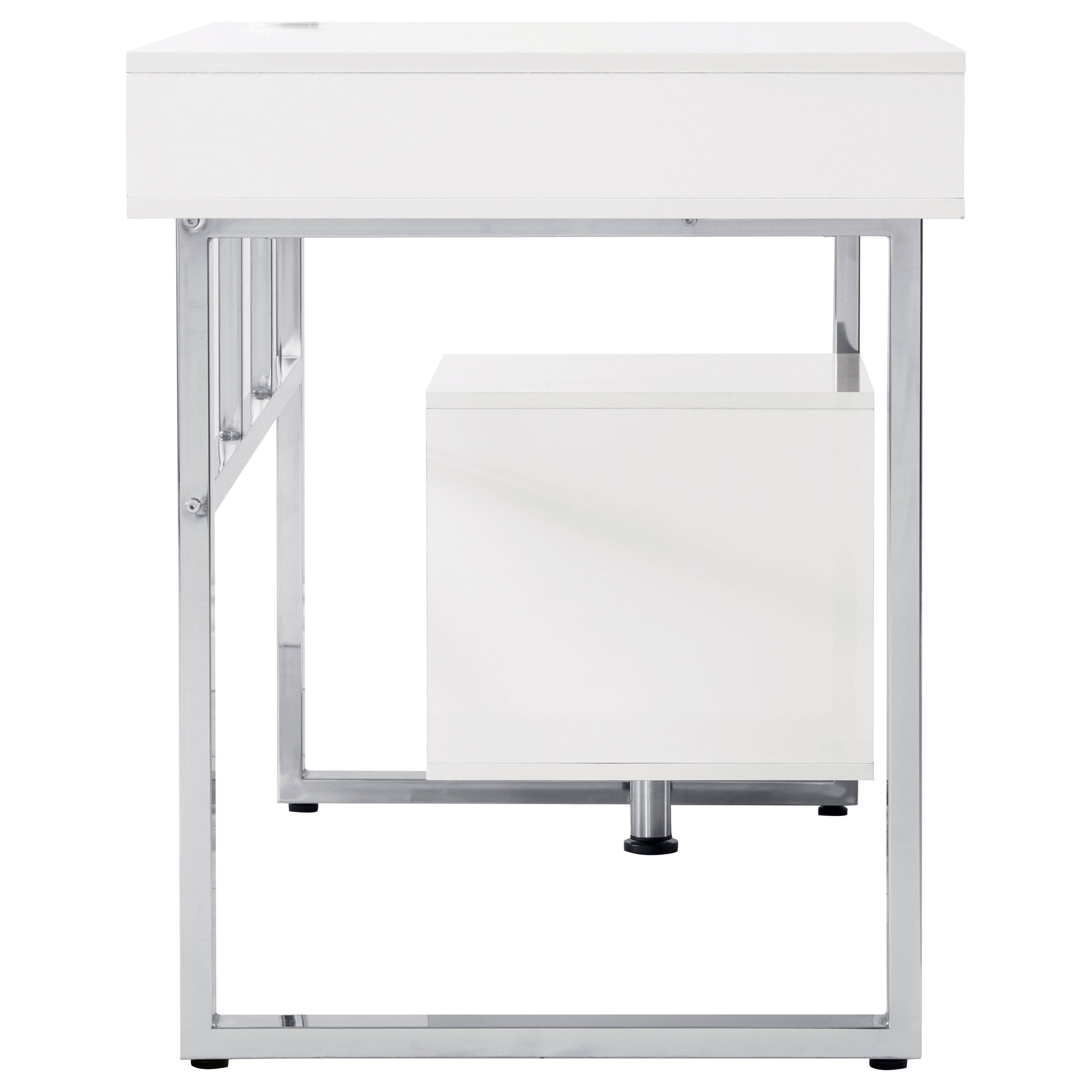 Whitman 4-drawer Writing Desk Glossy White