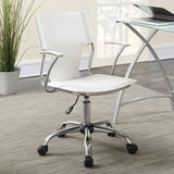 Himari Adjustable Height Office Chair White and Chrome