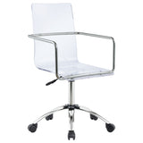 Amaturo Office Chair with Casters Clear and Chrome