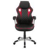 Lucas Upholstered Office Chair Black and Red