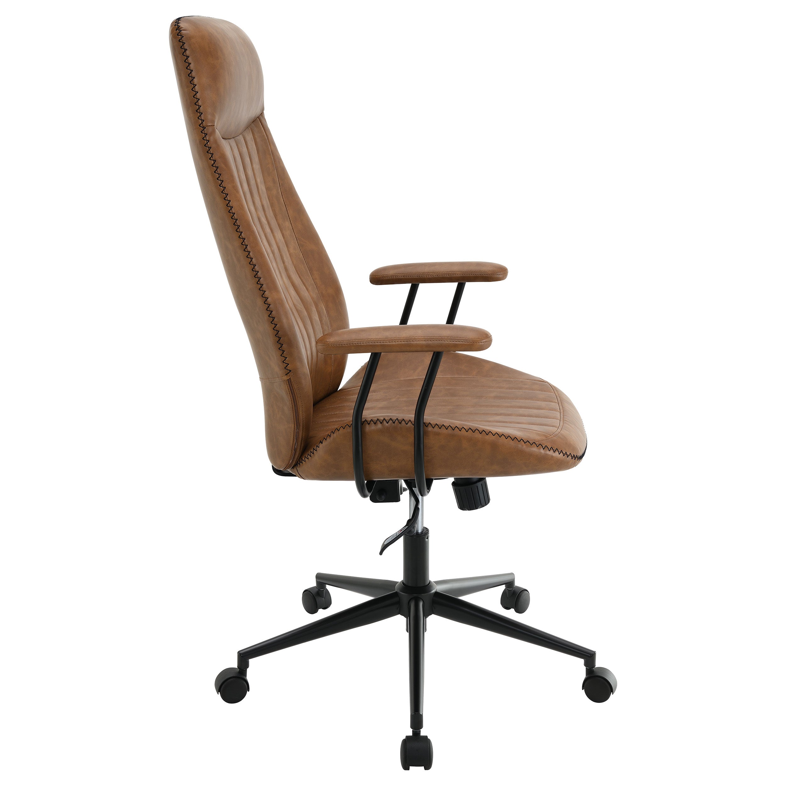 Ranger Upholstered Adjustable Home Office Desk Chair Brown