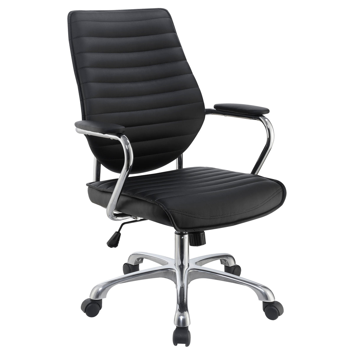 Chase High Back Office Chair Black and Chrome