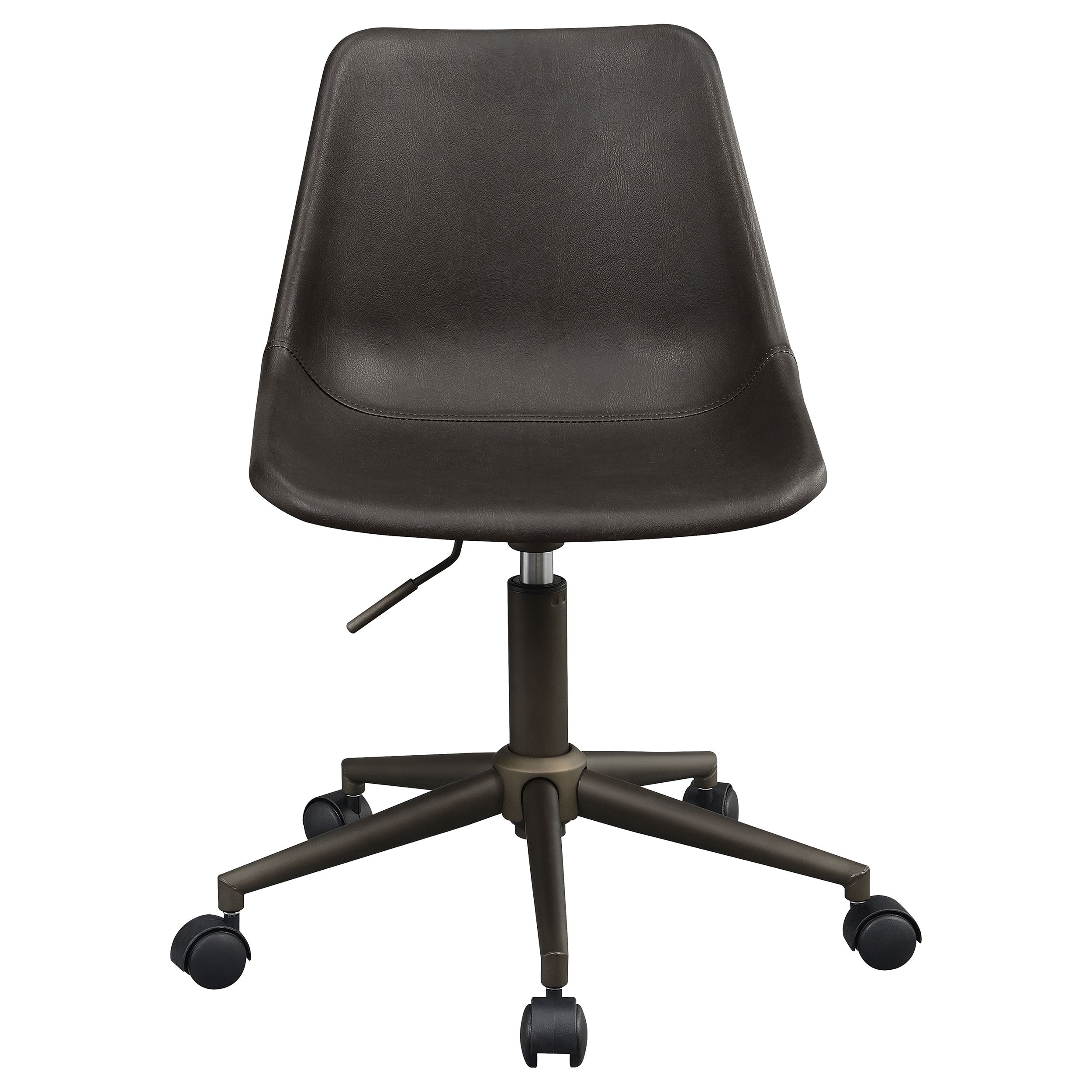 Carnell Adjustable Height Office Chair with Casters Brown and Rustic Taupe