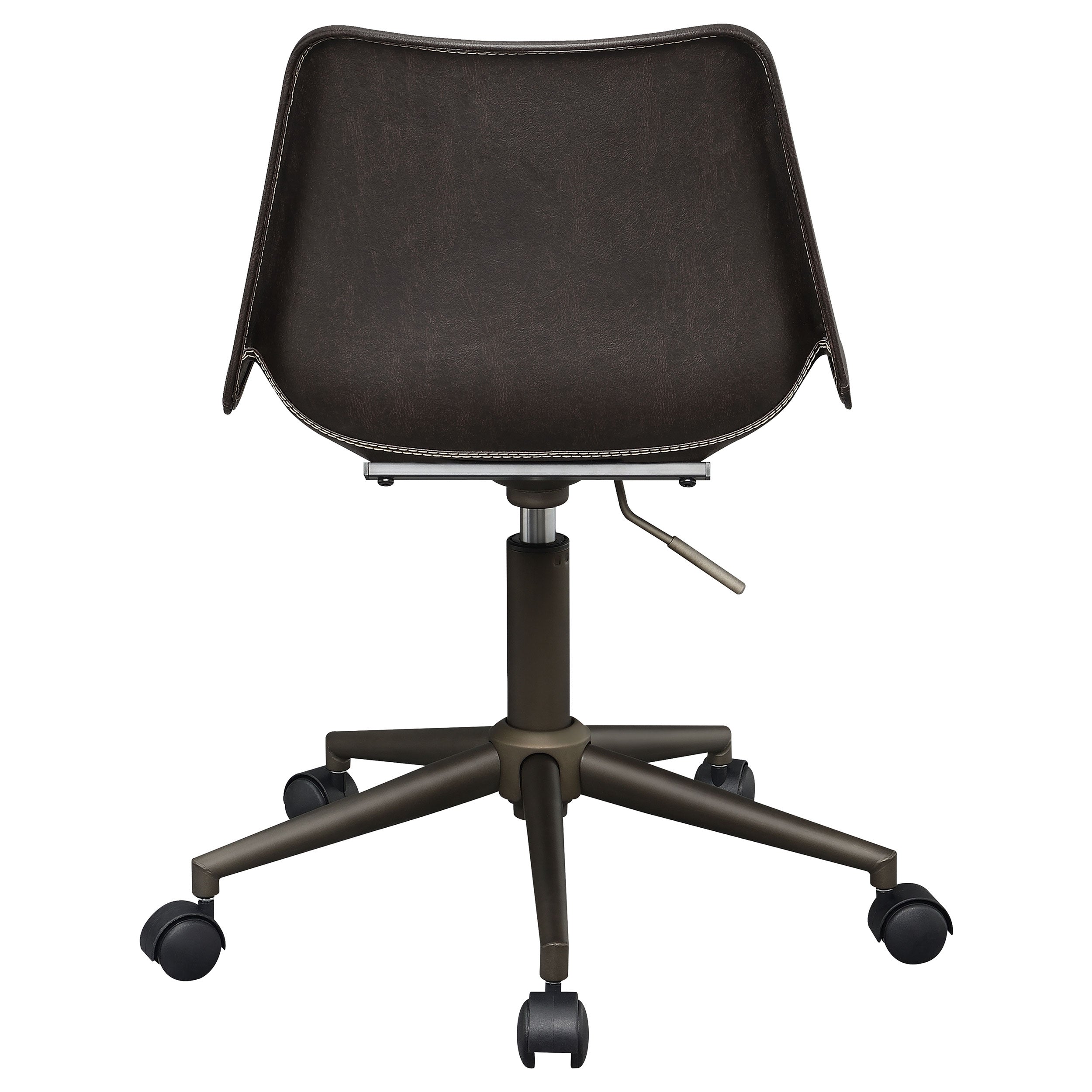 Carnell Adjustable Height Office Chair with Casters Brown and Rustic Taupe