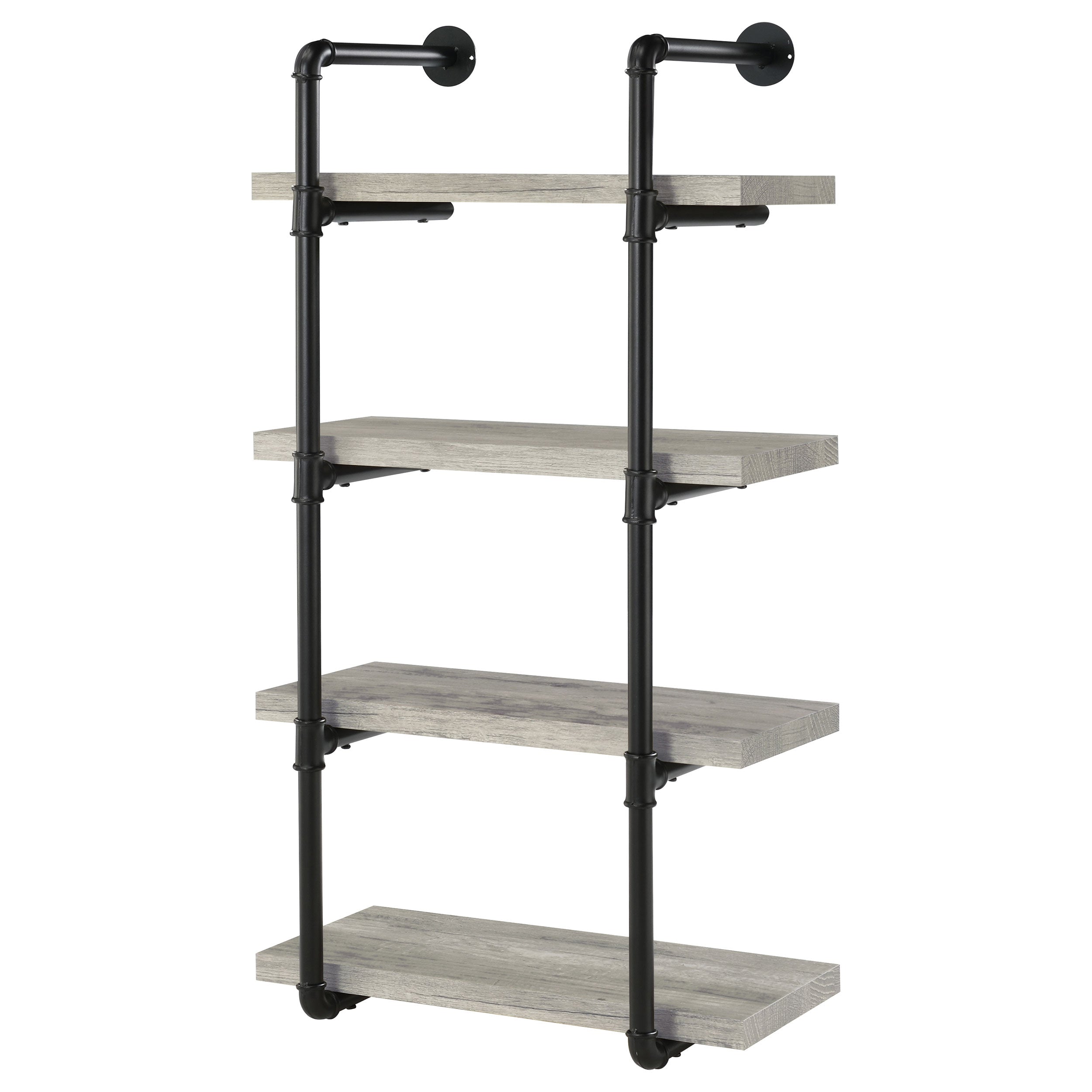 Elmcrest 24-inch Wall Shelf Black and Grey Driftwood