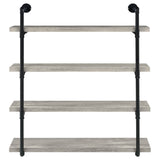 Elmcrest 40-inch Wall Shelf Black and Grey Driftwood