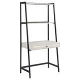 Pinckard 3-piece Ladder Desk Set Grey Stone and Black