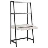 Pinckard 3-piece Ladder Desk Set Grey Stone and Black