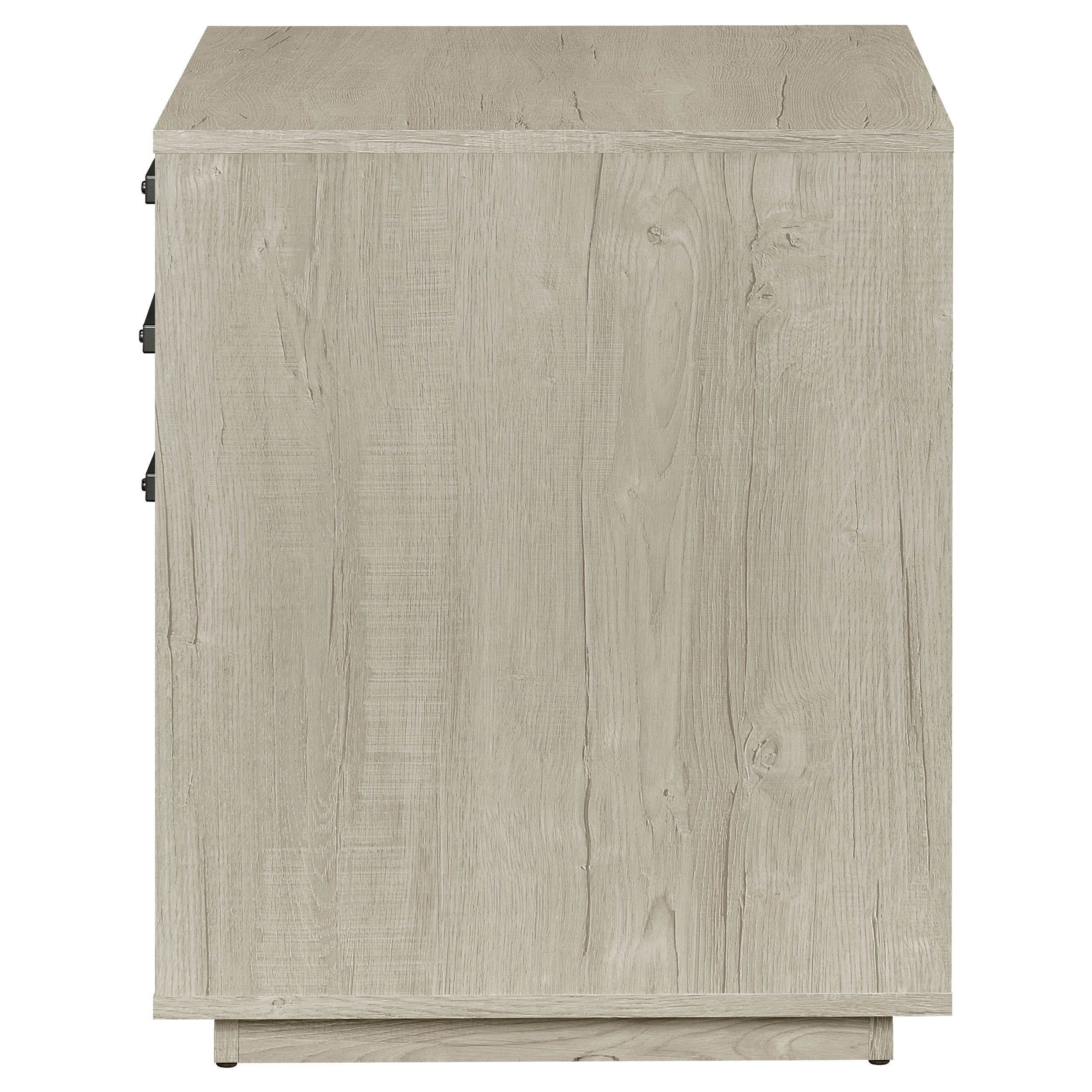 Loomis 3-drawer Square File Cabinet Whitewashed Grey