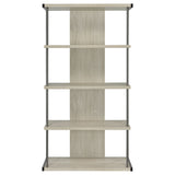 Loomis 4-shelf Bookcase Whitewashed Grey