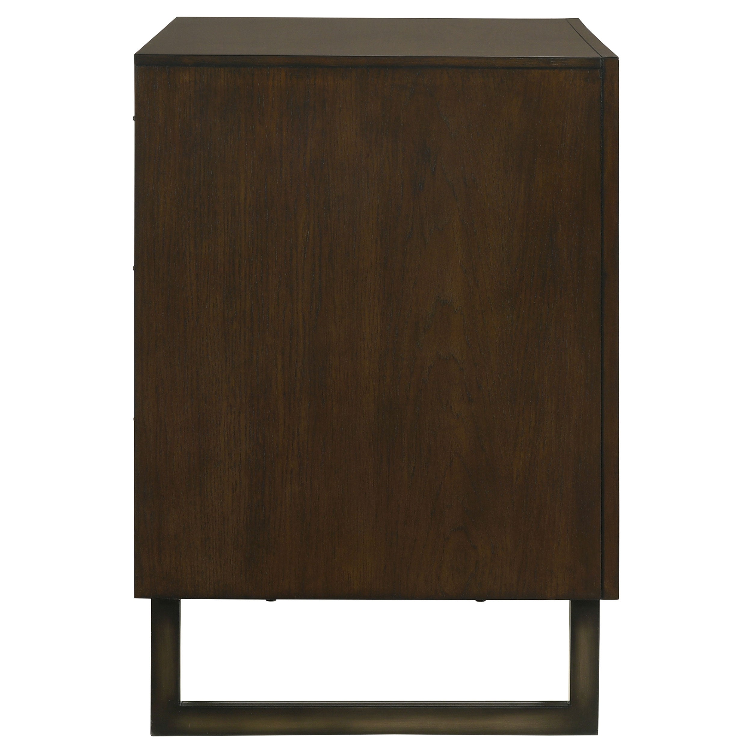 Marshall 4-drawer File Cabinet Dark Walnut and Gunmetal