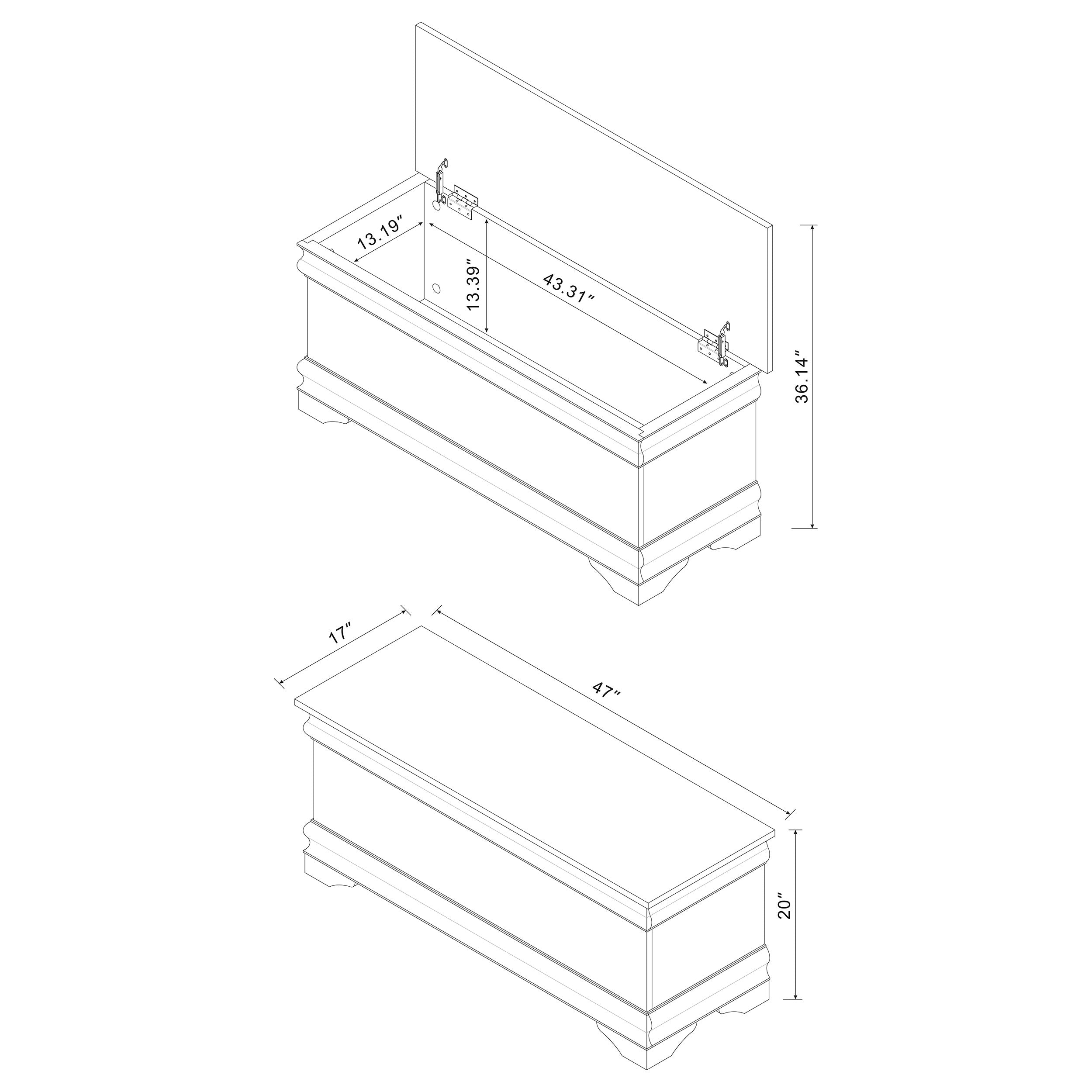 Pablo Rectangular Cedar Chest Warm Brown