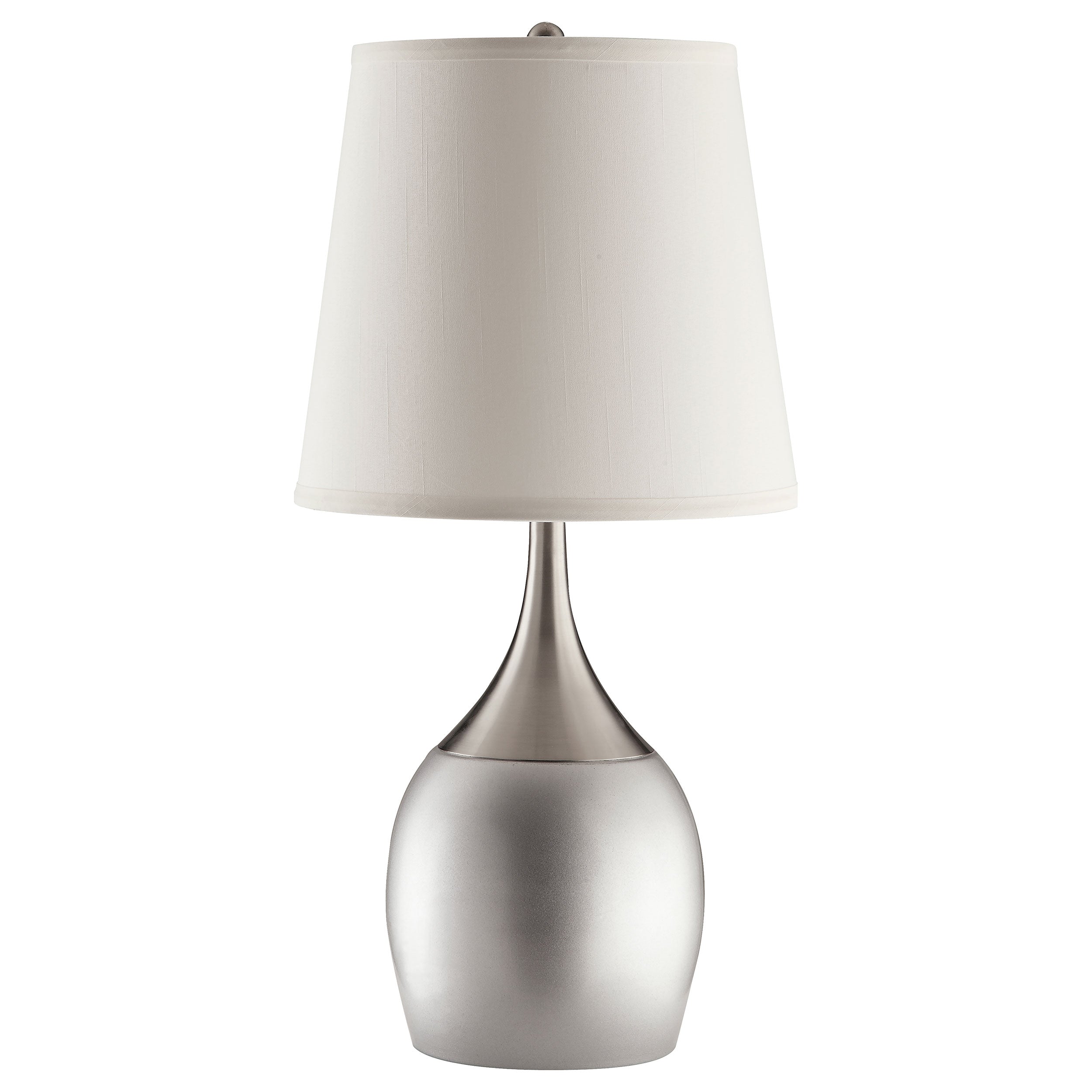 Tenya Empire Shade Table Lamps Silver and Chrome (Set of 2)