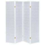 Roberto 4-panel Folding Screen White