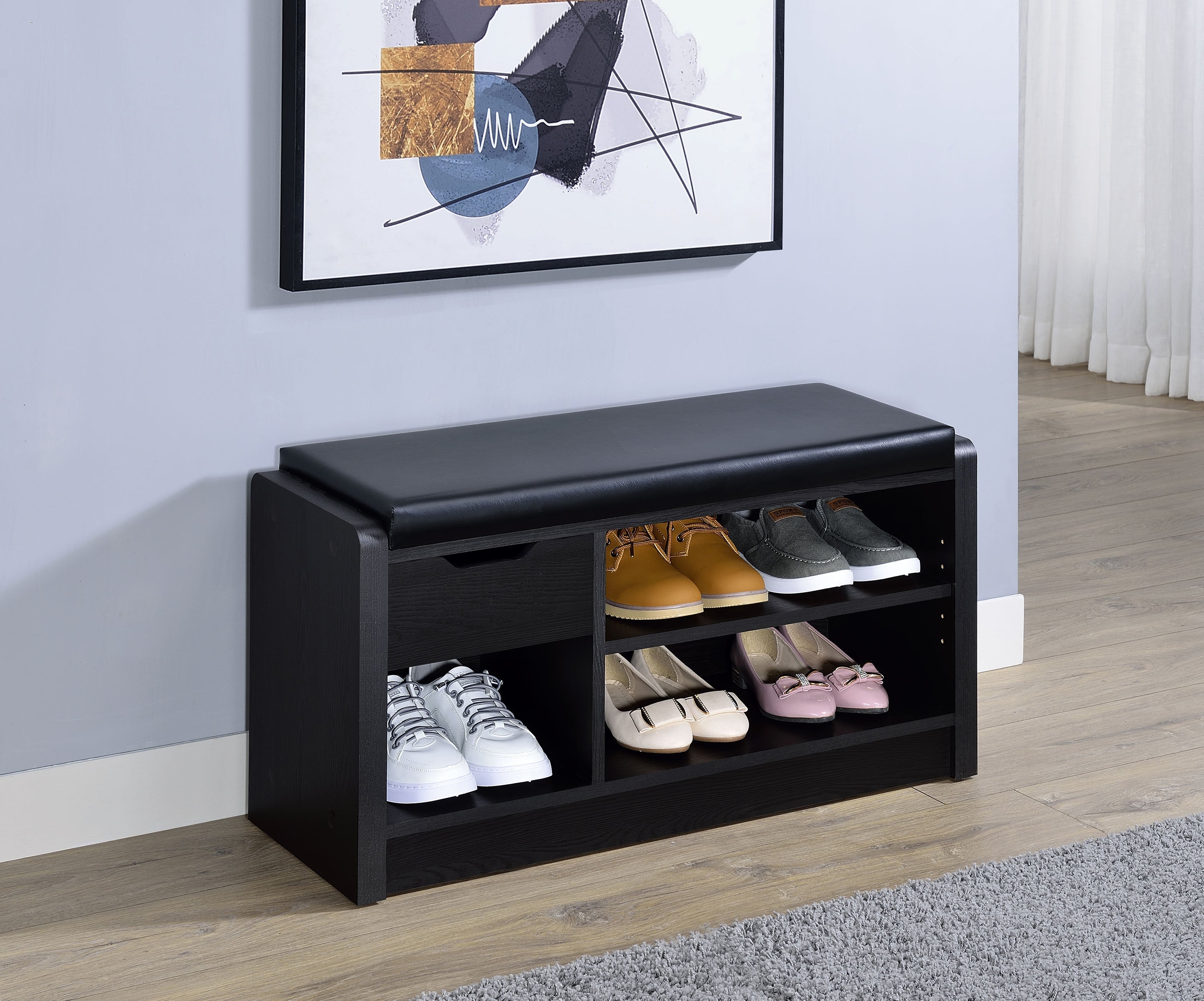 Arrington Storage Bench Black