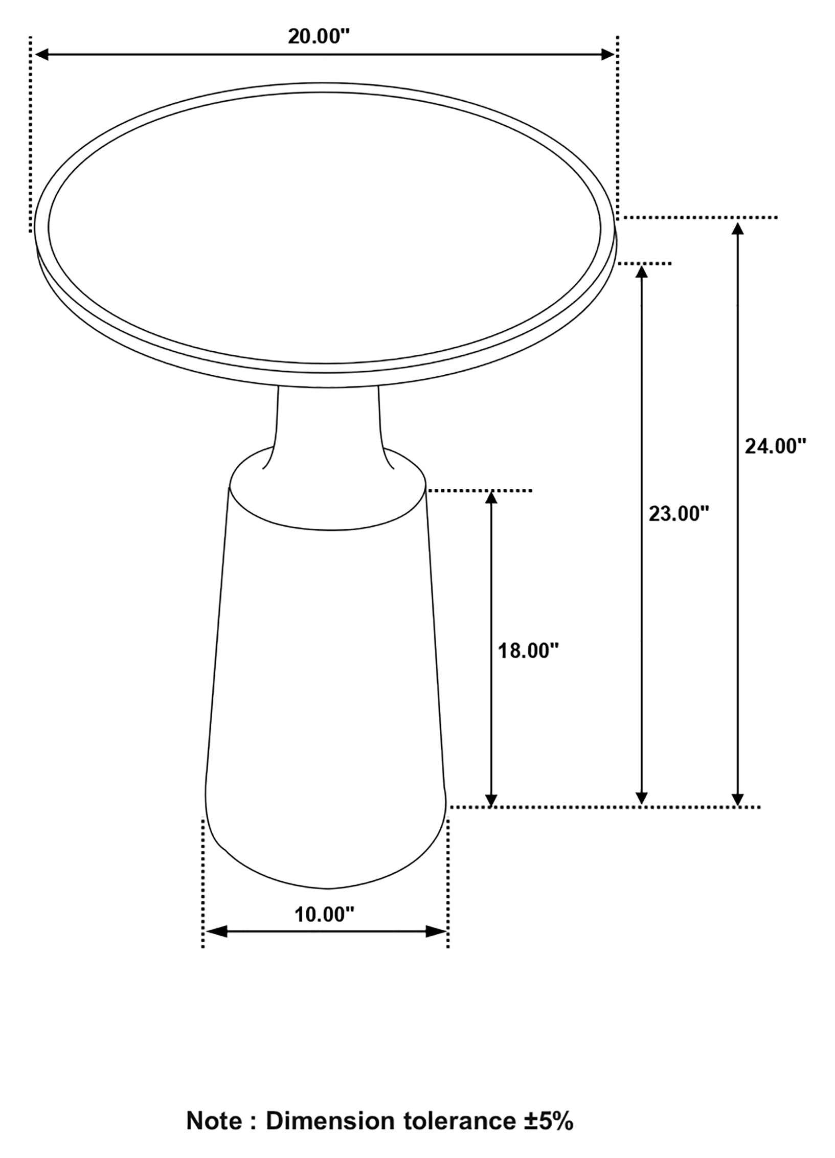 Ixia Round Accent Table