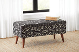 Austin Upholstered Bench Beige and Black