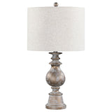 Brie Drum Shade Table Lamp Oatmeal and Antique Gold