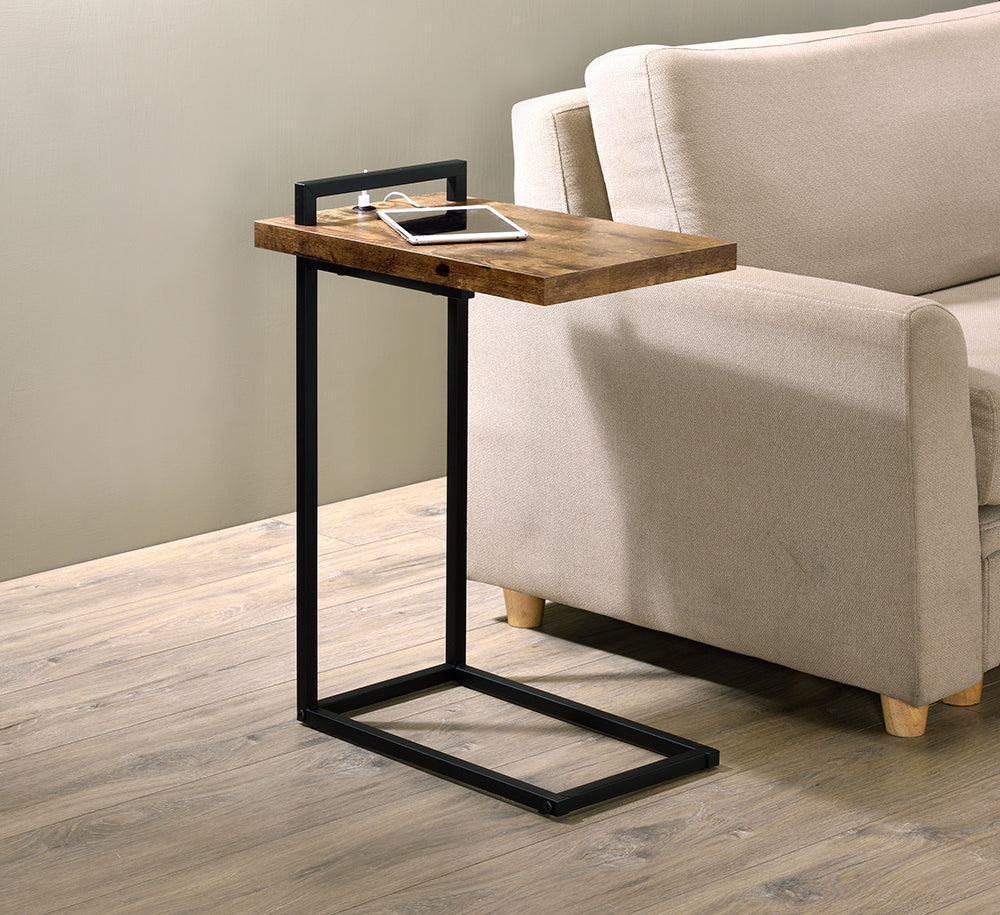 Maxwell C-shaped Accent Table with USB Charging Port